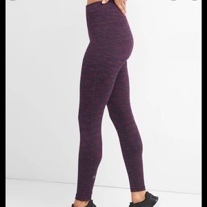 Gap fit leggings high waisted maroon starry XL workout